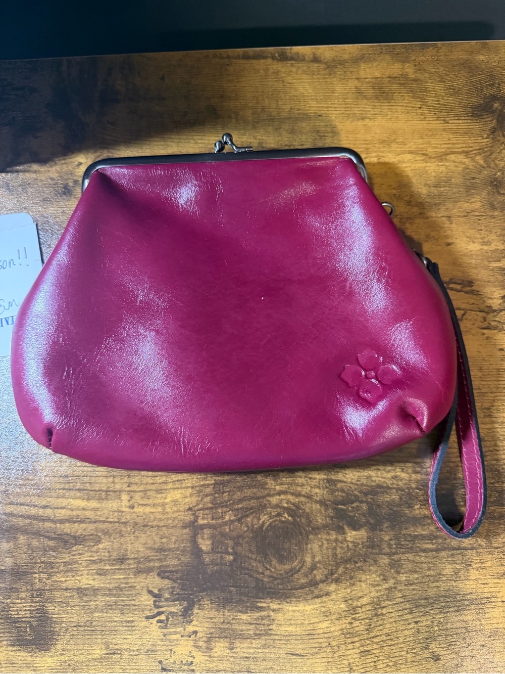Patricia Nash Classic Embossed Leather Kiss Lock Wristlet Clutch. NO CALL OUTS - Picture 5 of 16